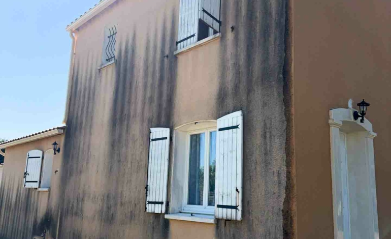 Nettoyage façade par R SUD DRONE maison AVANT